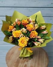 Букет цветов из:  Альстромерии и Розы в Одоев