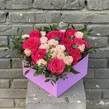 Цветочная композиция из Розы в коробке в Одоев