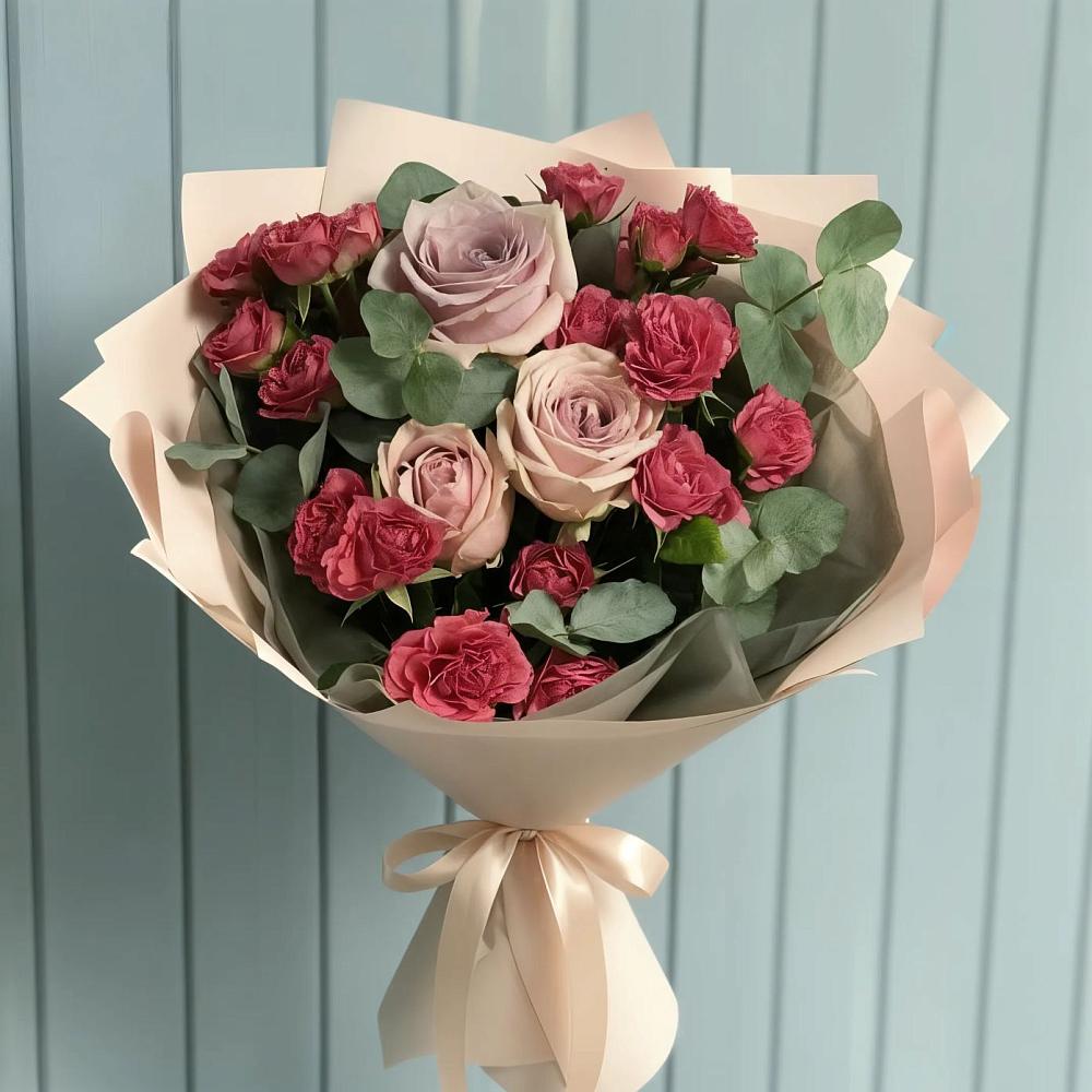 Букет цветов из: Гвоздики и Розы в Одоев
