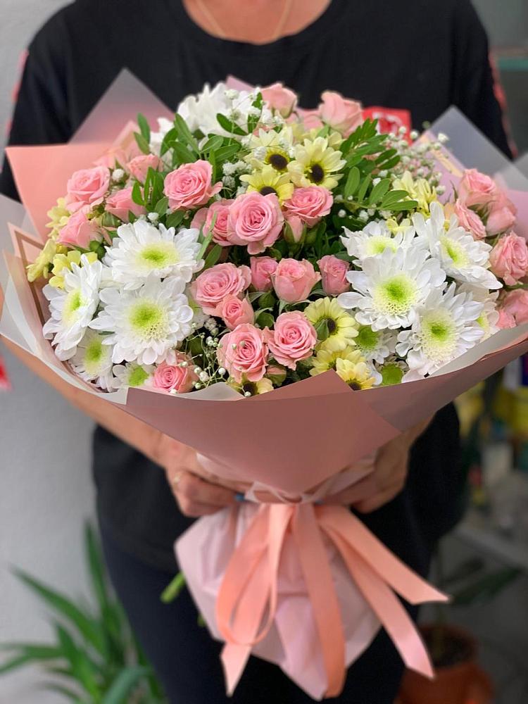 Букет цветов из: Розы и Хризантемы в Одоев