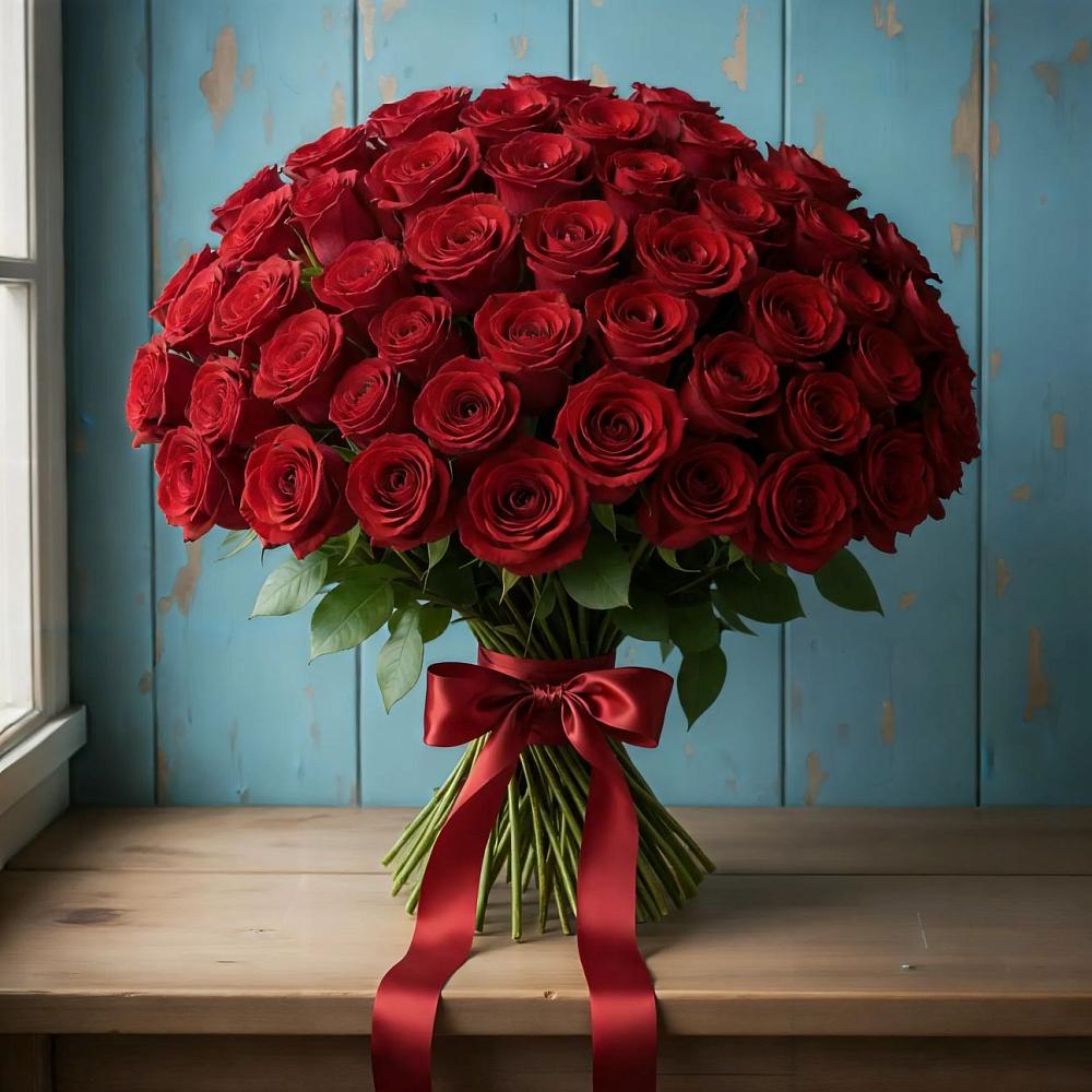 Букет Красные розы Блэк Меджик в Одоев