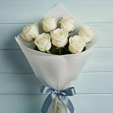 Букет 7 Белых роз Эдлесс Лав в Одоев