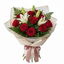 Букет цветов из:  Лилии и Розы в Одоев