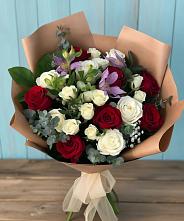 Букет цветов из:  Розы и Альстромерии в Одоев