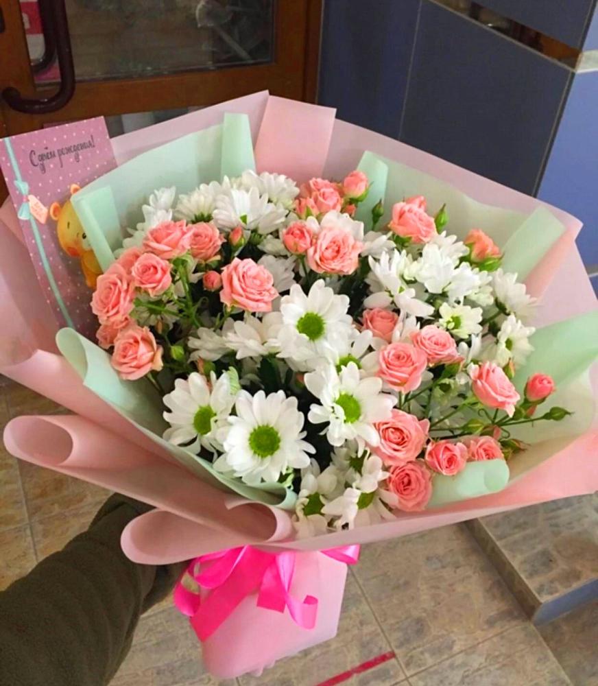 Букет цветов из: Розы и Хризантемы в Одоев