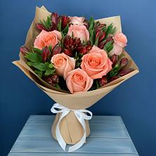 Букет цветов из:  Розы и Альстромерии в Одоев