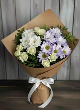 Букет цветов из:  Хризантемы и Розы #REPLACE_PRED# Одоев