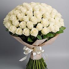 Букет 101 беля роза Белоснежка в Одоев