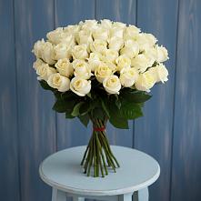 Букет 51 Белая роза Эдлесс Лав в Одоев