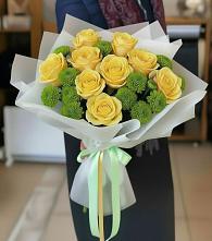 Букет цветов из:  Хризантемы и Розы в Одоев