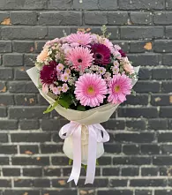 Букет цветов из:  Герберы и Хризантемы в Одоев