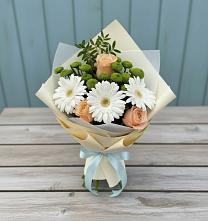 Букет цветов из:  Герберы, Розы и Хризантемы #REPLACE_PRED# Одоев