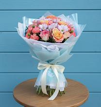 Букет цветов из:  Хризантемы и Розы в Одоев