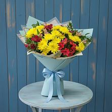 Букет цветов из:  Альстромерии и Хризантемы #REPLACE_PRED# Одоев
