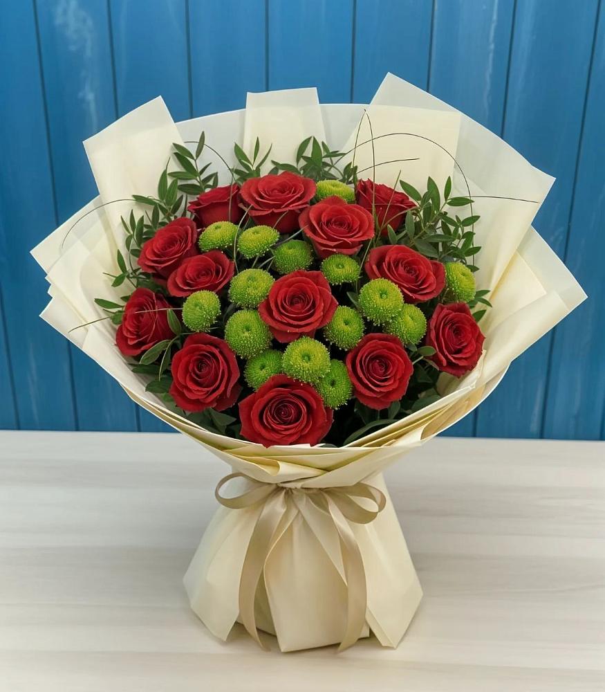 Букет цветов из: Розы и Хризантемы в Одоев