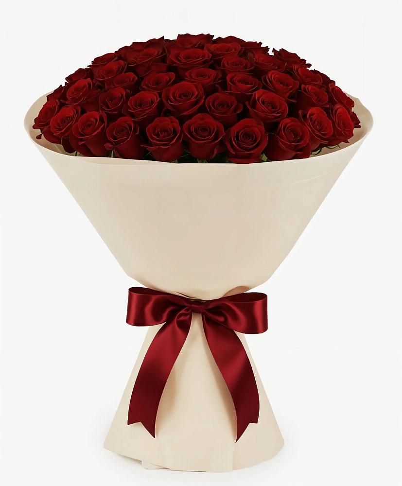 Букет 101 Бордовая роза Блэк Бакарра в Одоев